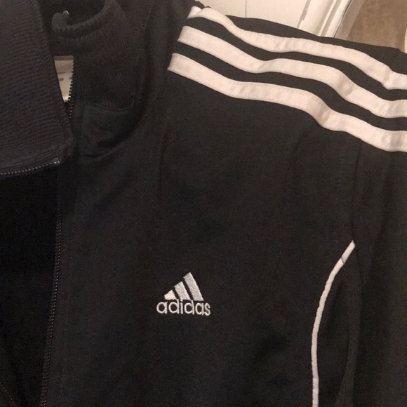 BLACK AND WHITE ADIDAS JACKET - Picture 2 of 4